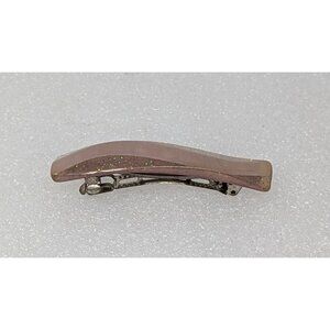 Vintage 3.5" Pink Glitter Hair Barrette